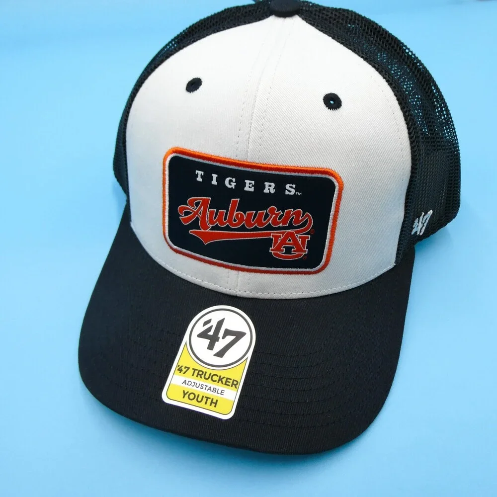'47 Brand Auburn Tigers‎ Youth Hat Boys Black Snapback Trucker Mesh College New